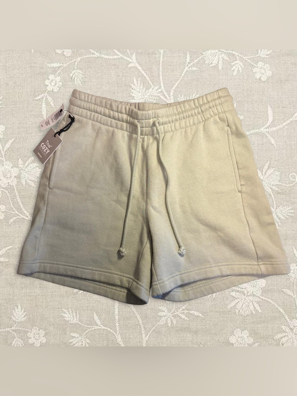 NWT TNA Cozy Boyfriend Fleece Sage Green Shorts